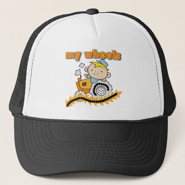Casquette Tracteur mes T-shirts et cadeaux de roues (Devant)
