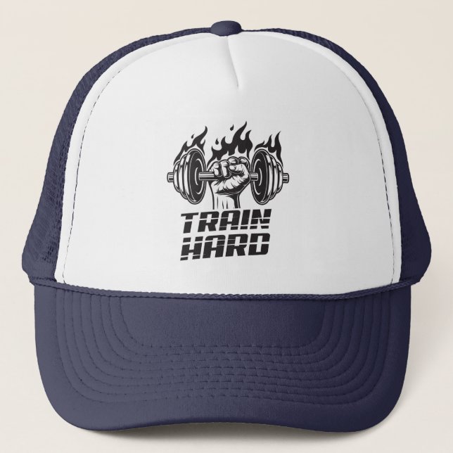 Casquette Train Hard Barbells (Devant)