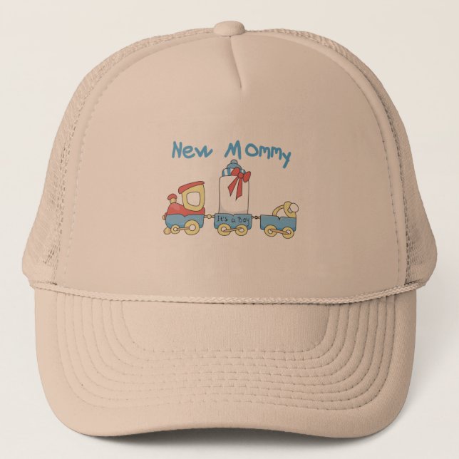 Casquette Train New Mommy of Boy tshirts et cadeaux (Devant)