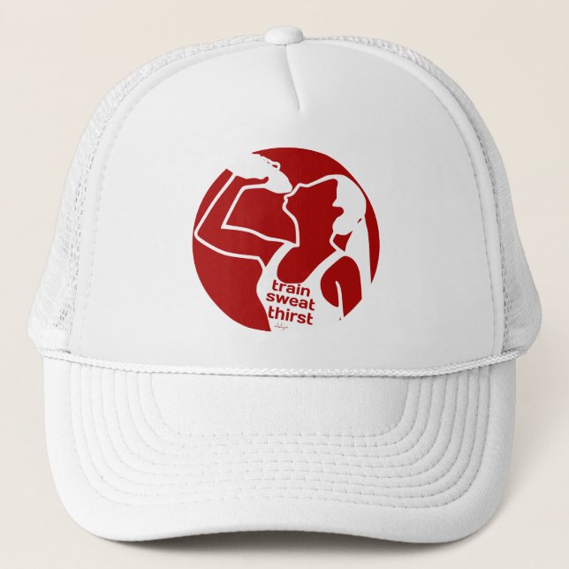 Casquette TRAIN SUEAT THIRST (F) rouge (Devant)