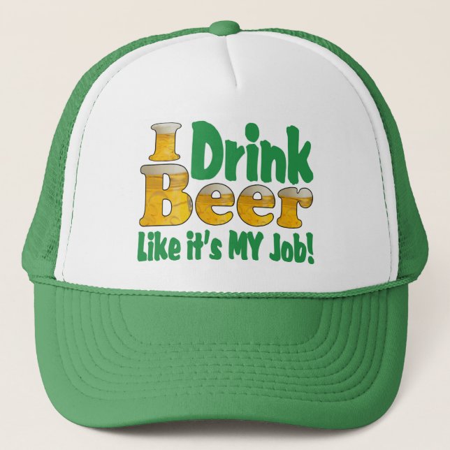 Casquette Travail de buveur de bière (Devant)