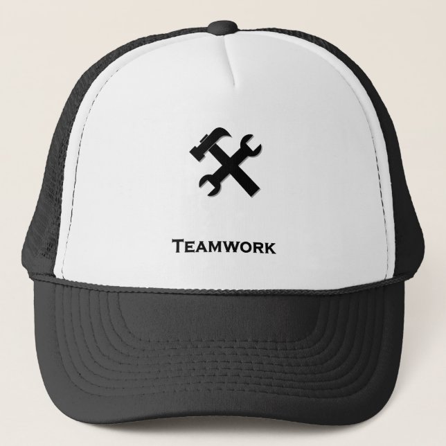 Casquette Travail d'équipe marteau Wrench noir (Devant)