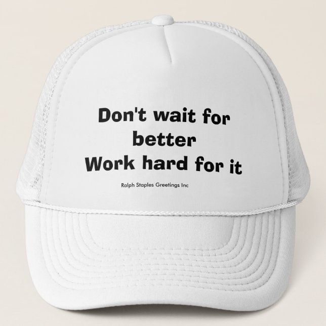 Casquette Travail dur (Devant)