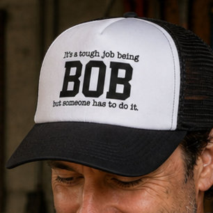 Casquette Travail Dur Être Bob Cadeau Personnalisé Nom