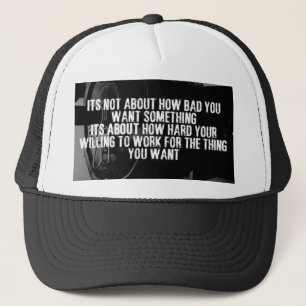 Casquette TRAVAIL DUR - Exercice de musculation Motivation