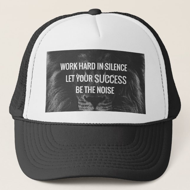 Casquette Travailler dur dans le silence - Motivationnel (Devant)