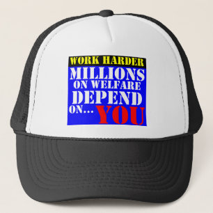 Casquette travailler plus dur - les millions sur l'aide