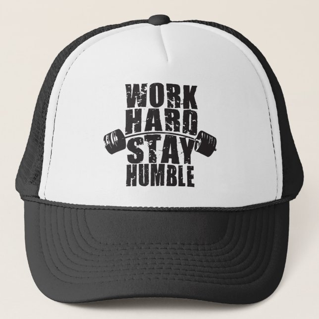 Casquette Travaillez dur, restez humble - Motivation de l'en (Devant)