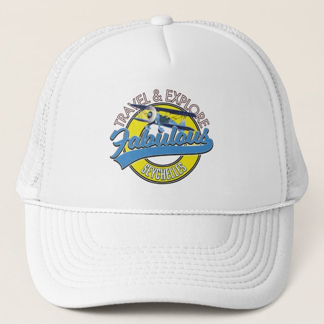 Casquette travel explore fabulous Seychelles logo (Devant)