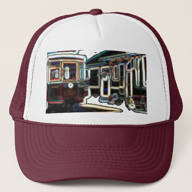 Casquette TRC Neon trcar à stn Maroon Trucker Hat (Devant)