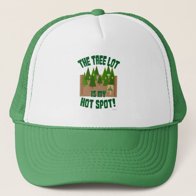 Casquette Tree Lot Est Mon Hot Spot Holiday Fun Cartoon (Devant)