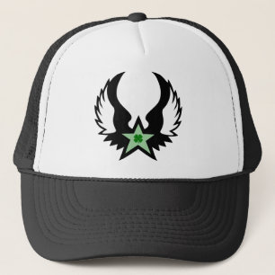 Casquette trèfle à quatre feuilles. étoile ailée.