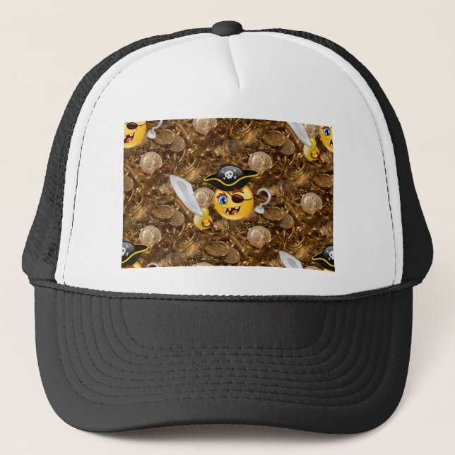 Casquette trésor pirate emoji (Devant)