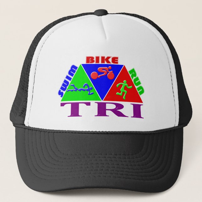 Casquette TRI conception de PYRAMIDE de course de vélo de (Devant)