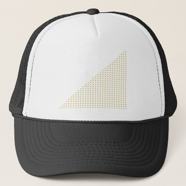 Casquette Triangle avec des triangles dans 3D (Devant)