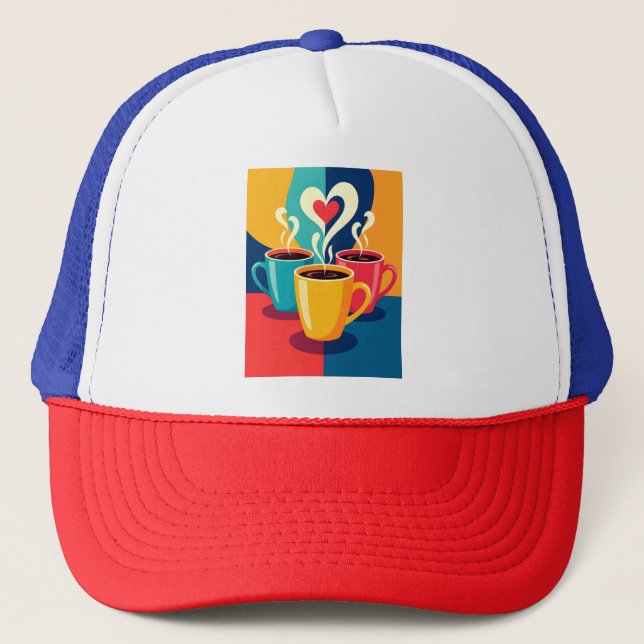 Casquette Triangle of Warmth – Colorful Coffee Mugs with Hea (Devant)