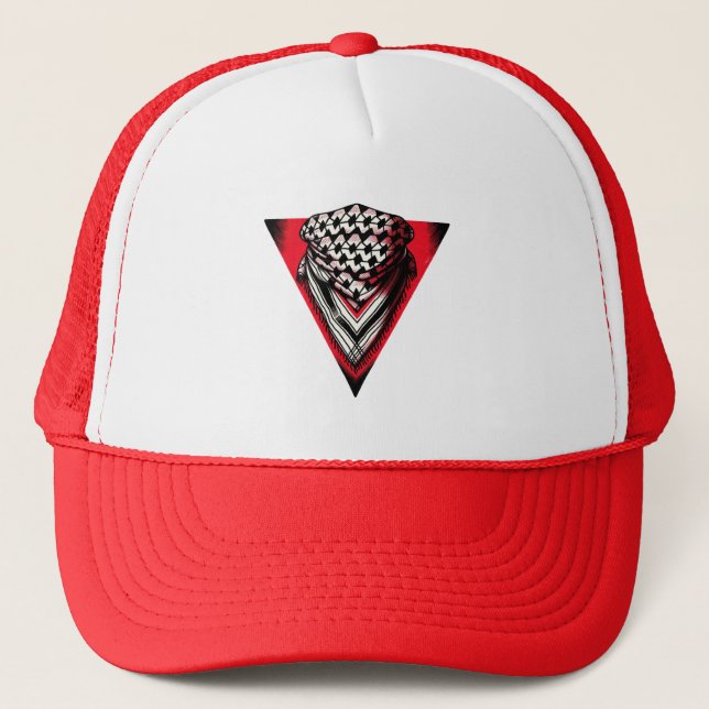 Casquette Triangle rouge inversé keffiyeh (Devant)