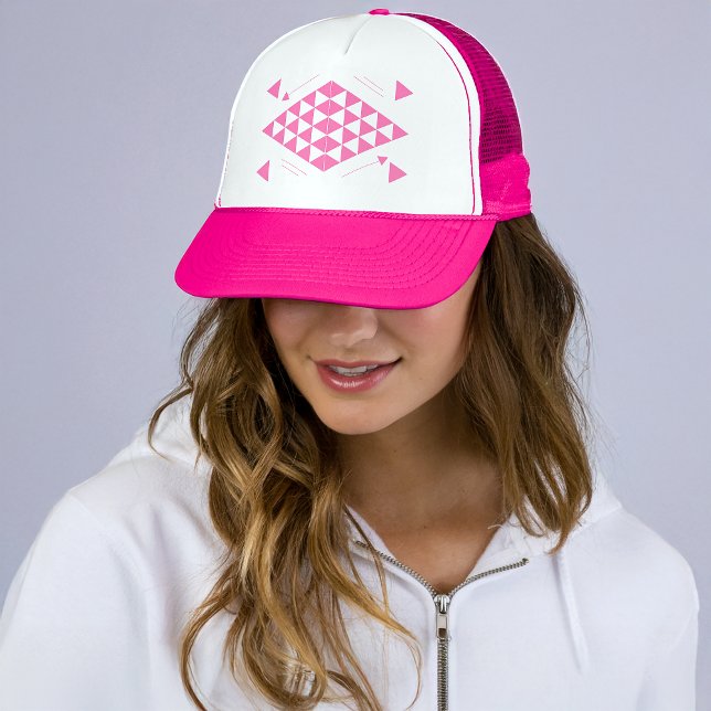 Casquette Triangles géométriques roses (Créateur téléchargé)