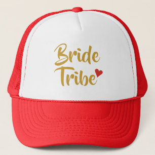 Casquette Tribu de la mariée cœur rouge