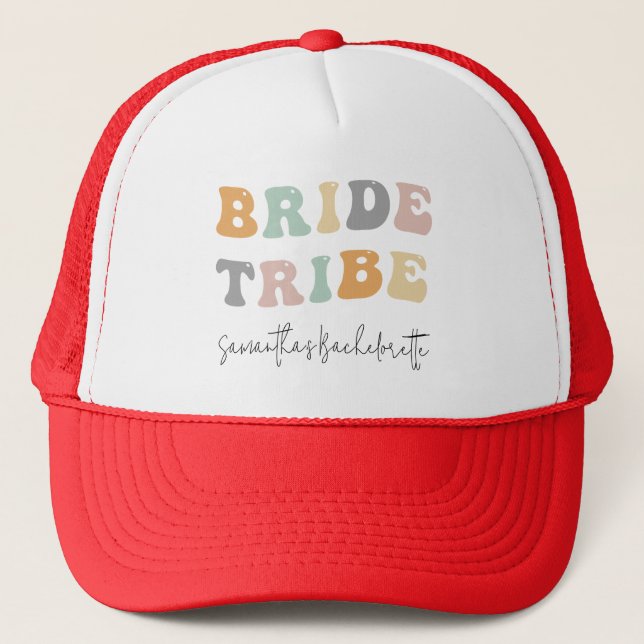 Casquette Tribu de la mariée Enterrement de vie de jeune fil (Devant)