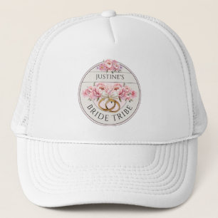 Casquette Tribu de mariée fleurs personnalisées
