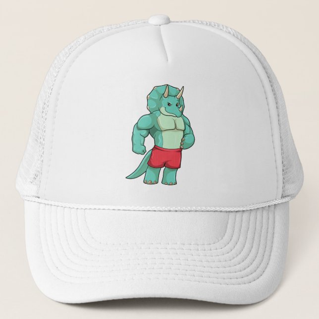 Casquette Tricératops comme Bodybuilder à Bodybuilding (Devant)