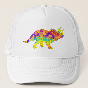 Casquette Triceratops Mignon Funky Coloré Art de Dinosaure