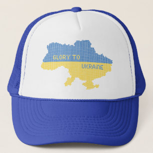 Casquette Tricot Ukraine texte de la carte d'Etat Gloire à l