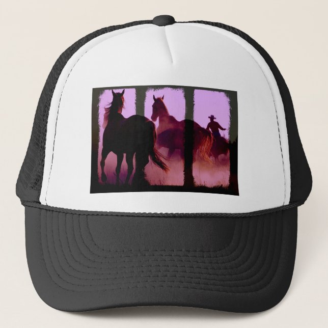 Casquette Triptyque de la ronde des chevaux sauvages (Devant)