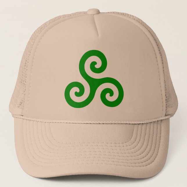 Casquette Triskele en spirale vert (Devant)