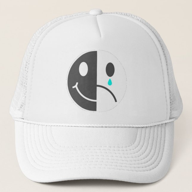 Casquette triste de visage de visage heureux (Devant)