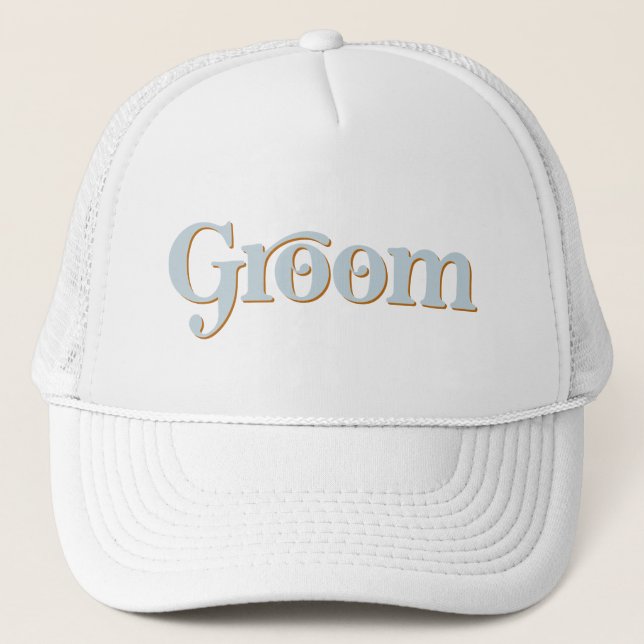 Casquette TRIXIE Retro 70's Theme Blue and Orange Groom (Devant)