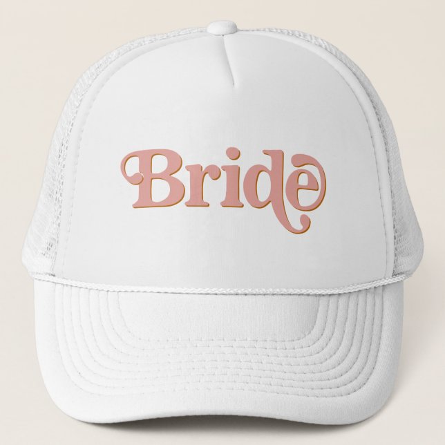 Casquette TRIXIE Retro 70's Theme Blush et Orange Bride (Devant)