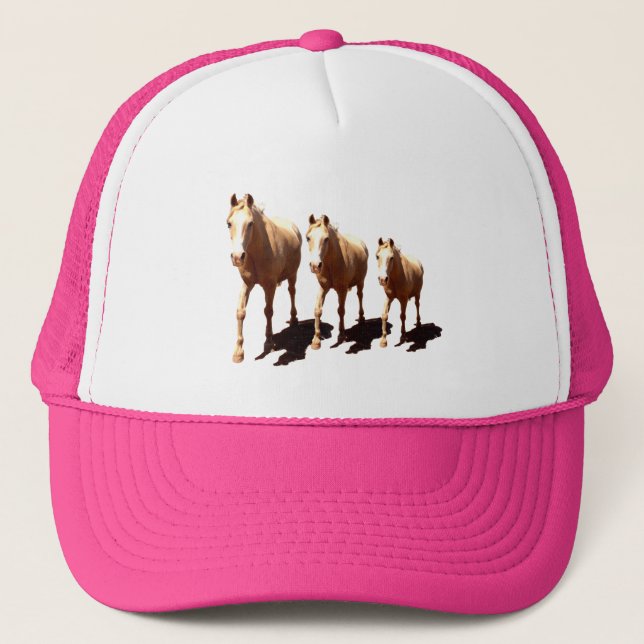 Casquette Trois Chevaux Palomino, Rose (Devant)