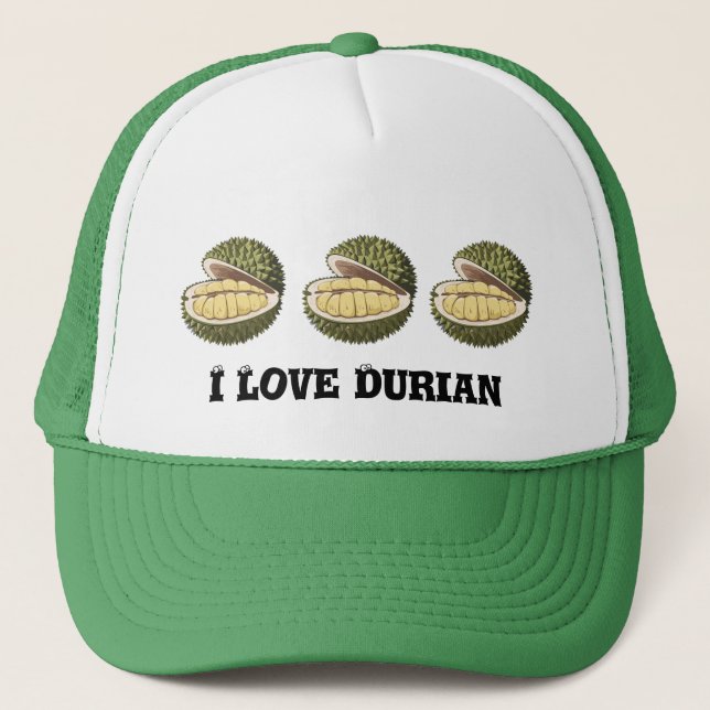 Casquette Trois durians vert (Devant)
