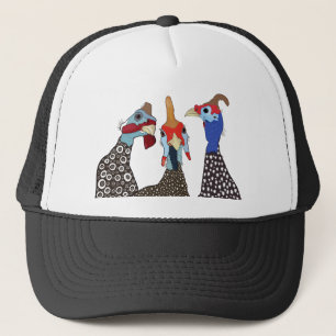 Casquette Trois mignons Oiseaux à tête molle de Guinée