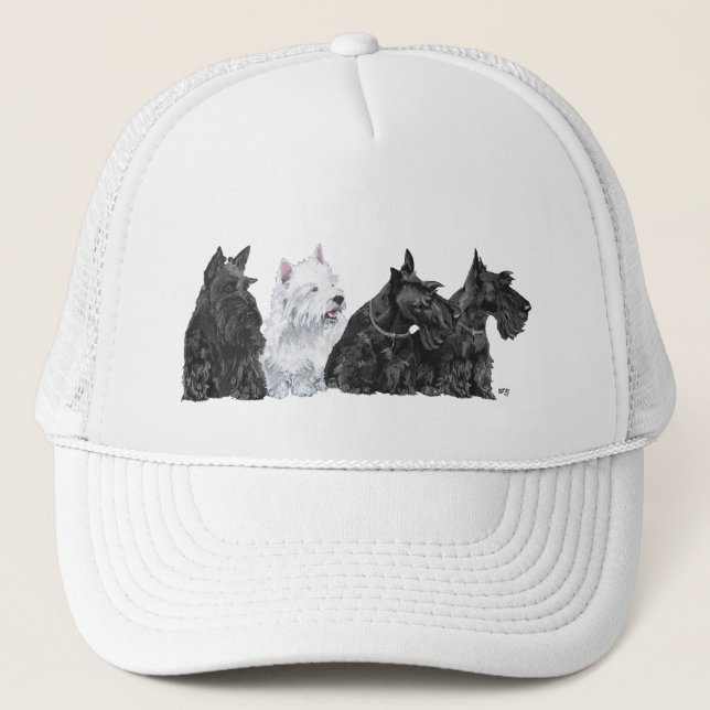 Casquette Trois Scotties et un Westie (Devant)
