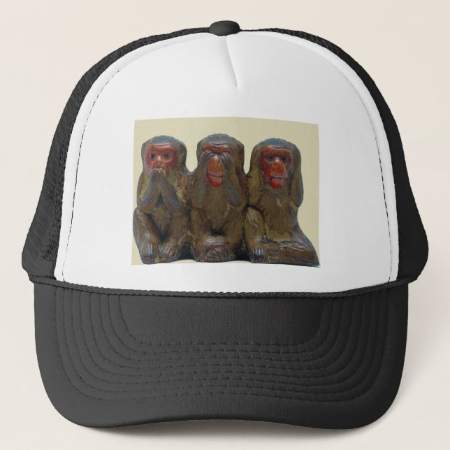 Casquette Trois singes sages (Devant)