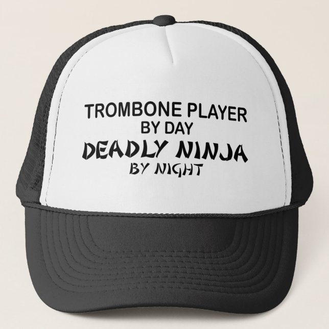Casquette Trombone Ninja mortel par nuit (Devant)