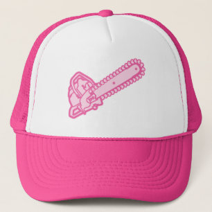Casquette Tronçonneuse rose de l'amour
