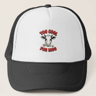 Casquette Trop Cool Pour Moo Vache Drôle Design de Chemise V