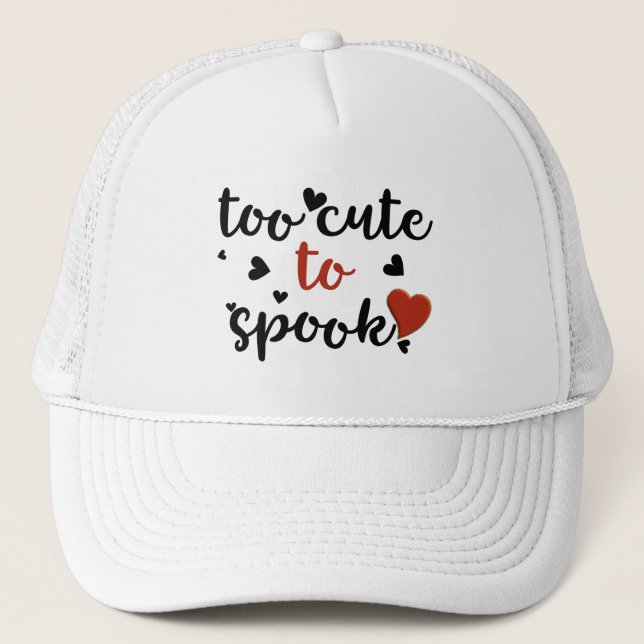 Casquette trop mignon pour Halloween effrayant (Devant)