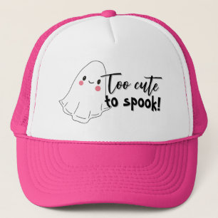 Casquette Trop mignon pour parler Halloween Ghost Trucker Ch