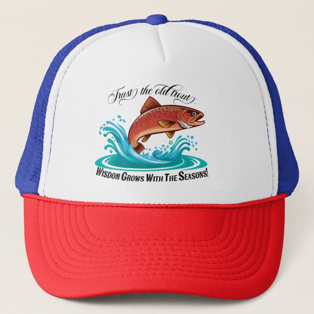 Casquette Trophy Brown Trout Leaping From Water (Devant)