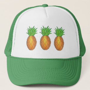 Casquette Tropical Hawaiian Island Luau Pineapple Fruit