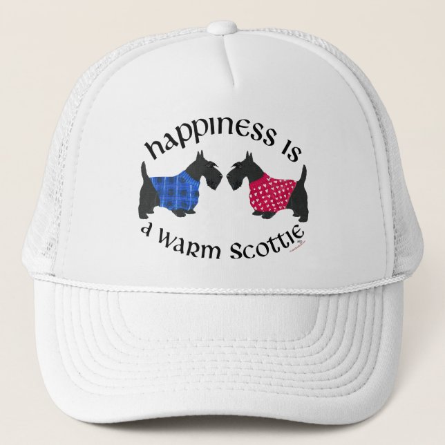 Casquette Trotters Écossais Noirs Bonheur (Devant)