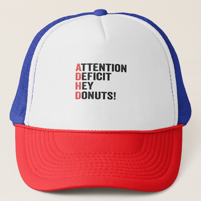 Casquette Trouble Déficitaire de l'Attention Hey Donuts Adhd (Devant)