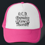 Casquette Trouble obsessionnel de la vache<br><div class="desc">J'adore les vaches. Joli cadeau de vache noire et blanche. Je suis OCD pour des cadeaux amusants de vache.</div>