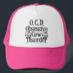 Casquette Trouble obsessionnel de la vache<br><div class="desc">J'adore les vaches. Joli cadeau de vache noire et blanche. Je suis OCD pour des cadeaux amusants de vache.</div>