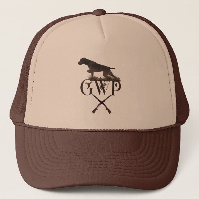 Casquette Trucker À poils durs Allemand Pointer Drawstring (Devant)